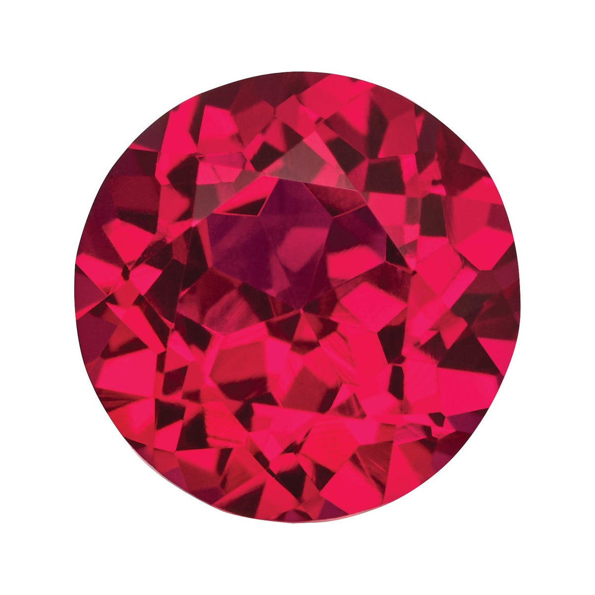 5.5 mm Lab-Grown Dark Red Ruby – Round Cut – Eye-Clean Quality — Sapphire Row · cut7