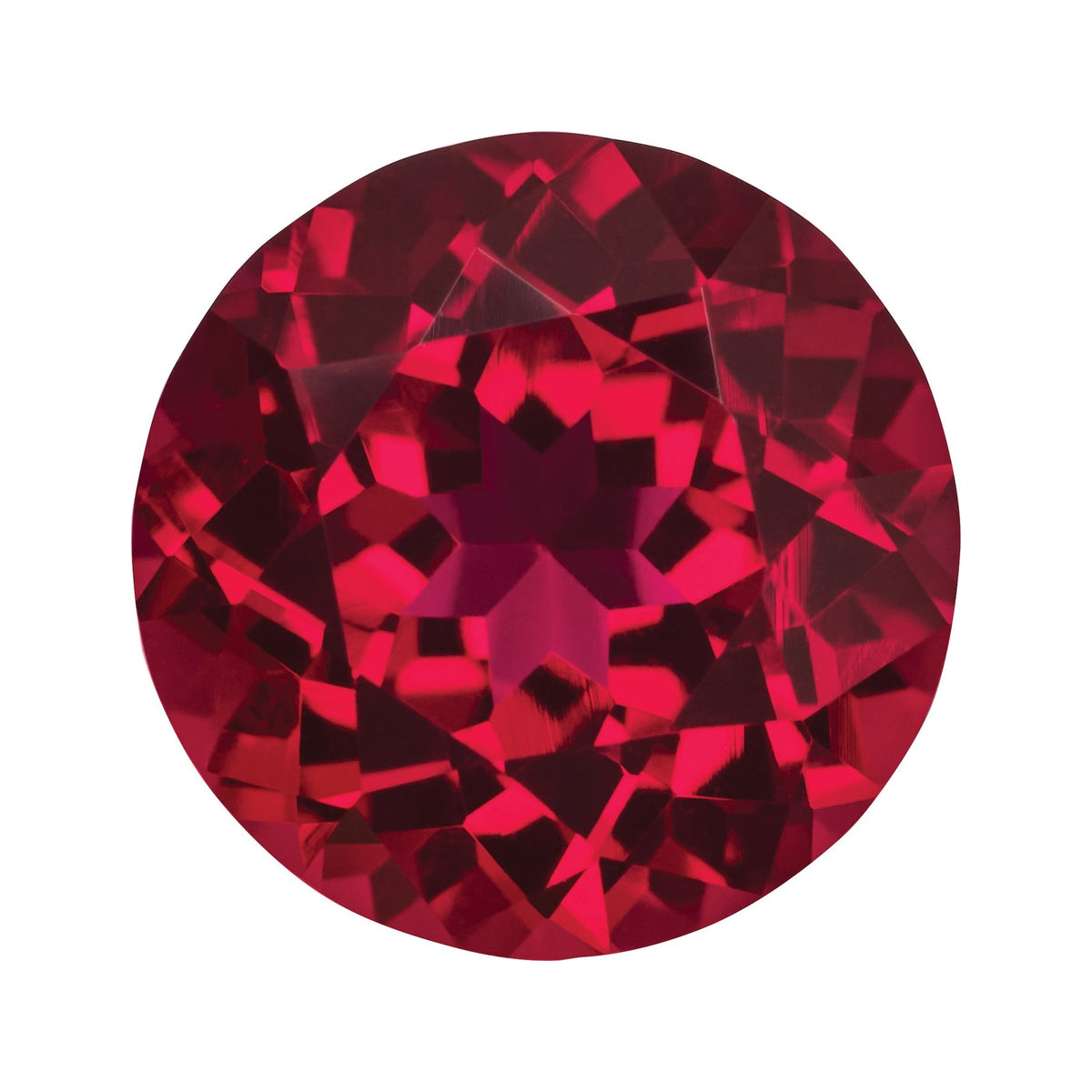 8 mm Lab-Grown Dark Red Ruby – Round Cut – Eye-Clean Quality — Sapphire Row · cut7