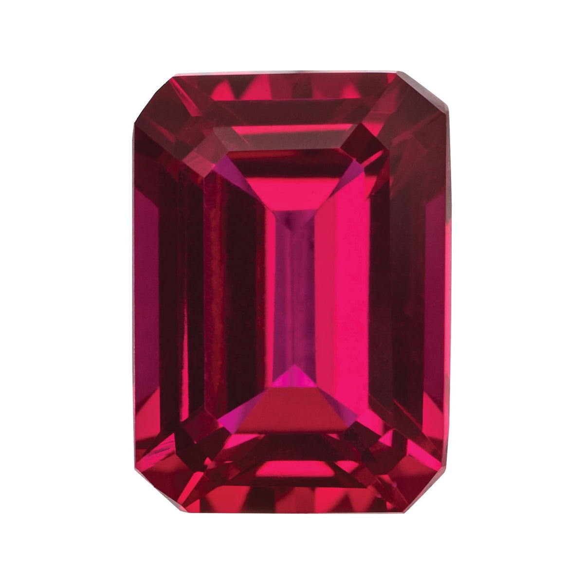 7x5 mm Lab-Grown Dark Red Ruby – Emerald Cut – Eye-Clean Quality — Sapphire Row · cut7