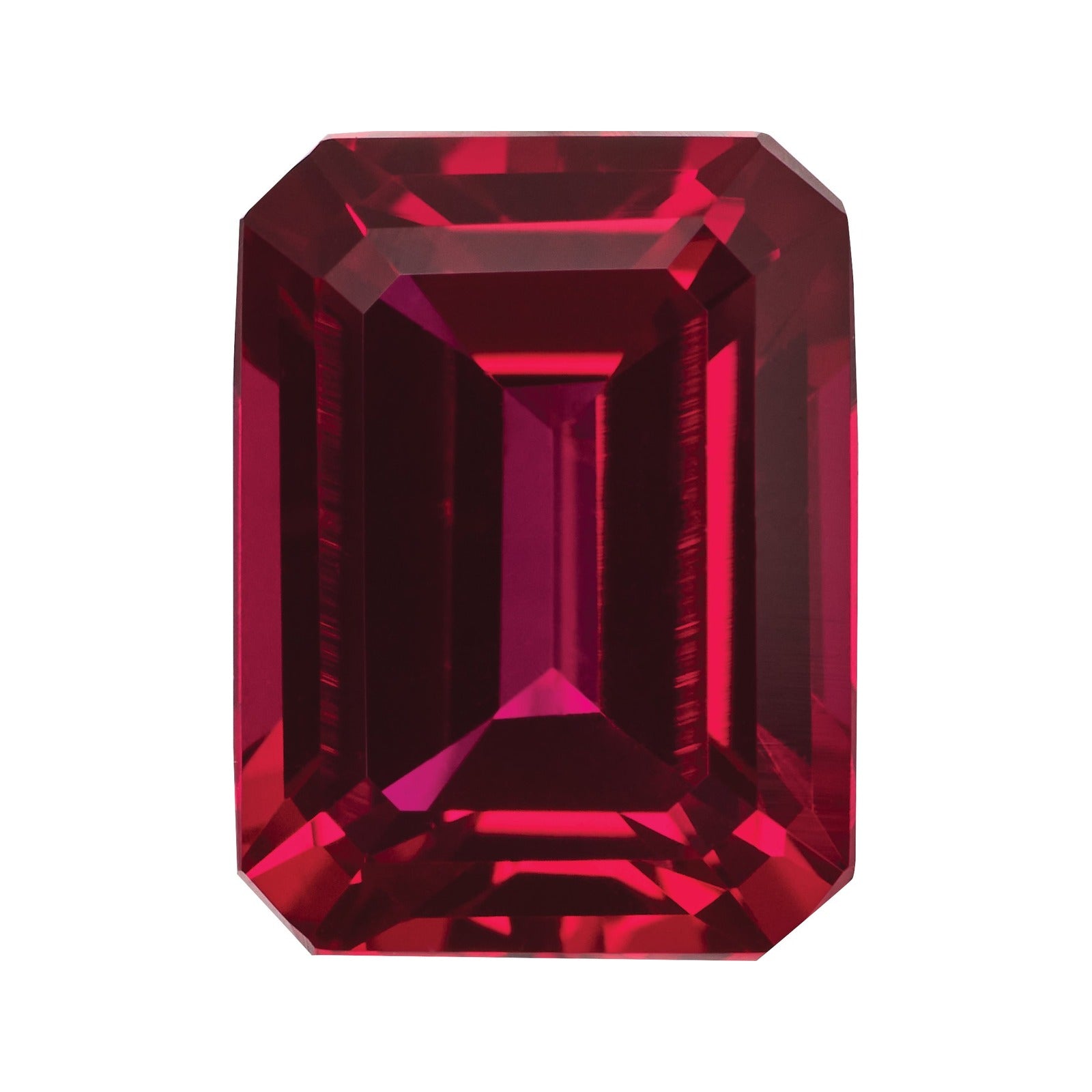 8x6 mm Lab-Grown Dark Red Ruby – Emerald Cut – Eye-Clean Quality — Sapphire Row · cut7