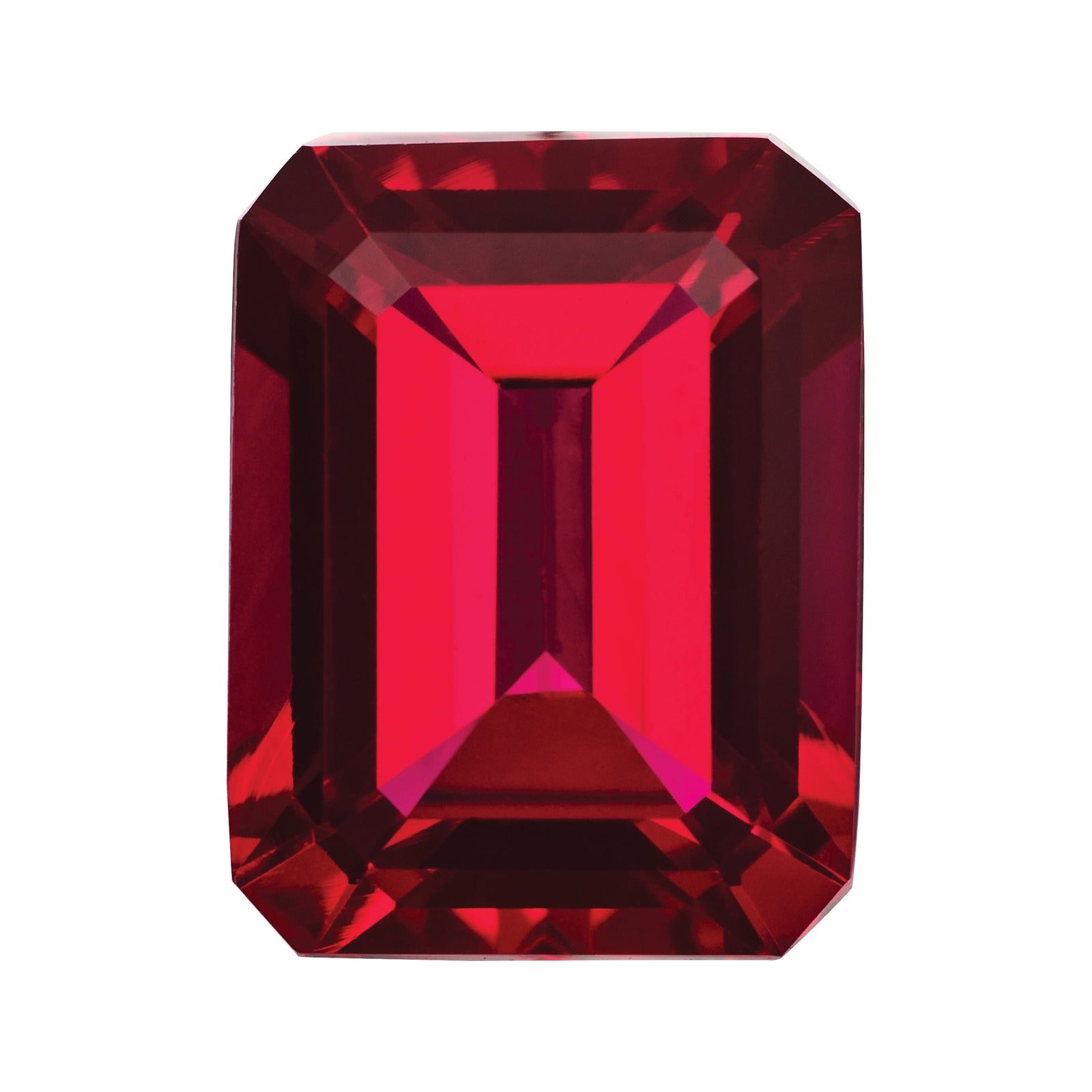9x7 mm Lab-Grown Dark Red Ruby – Emerald Cut – Eye-Clean Quality — Sapphire Row · cut7