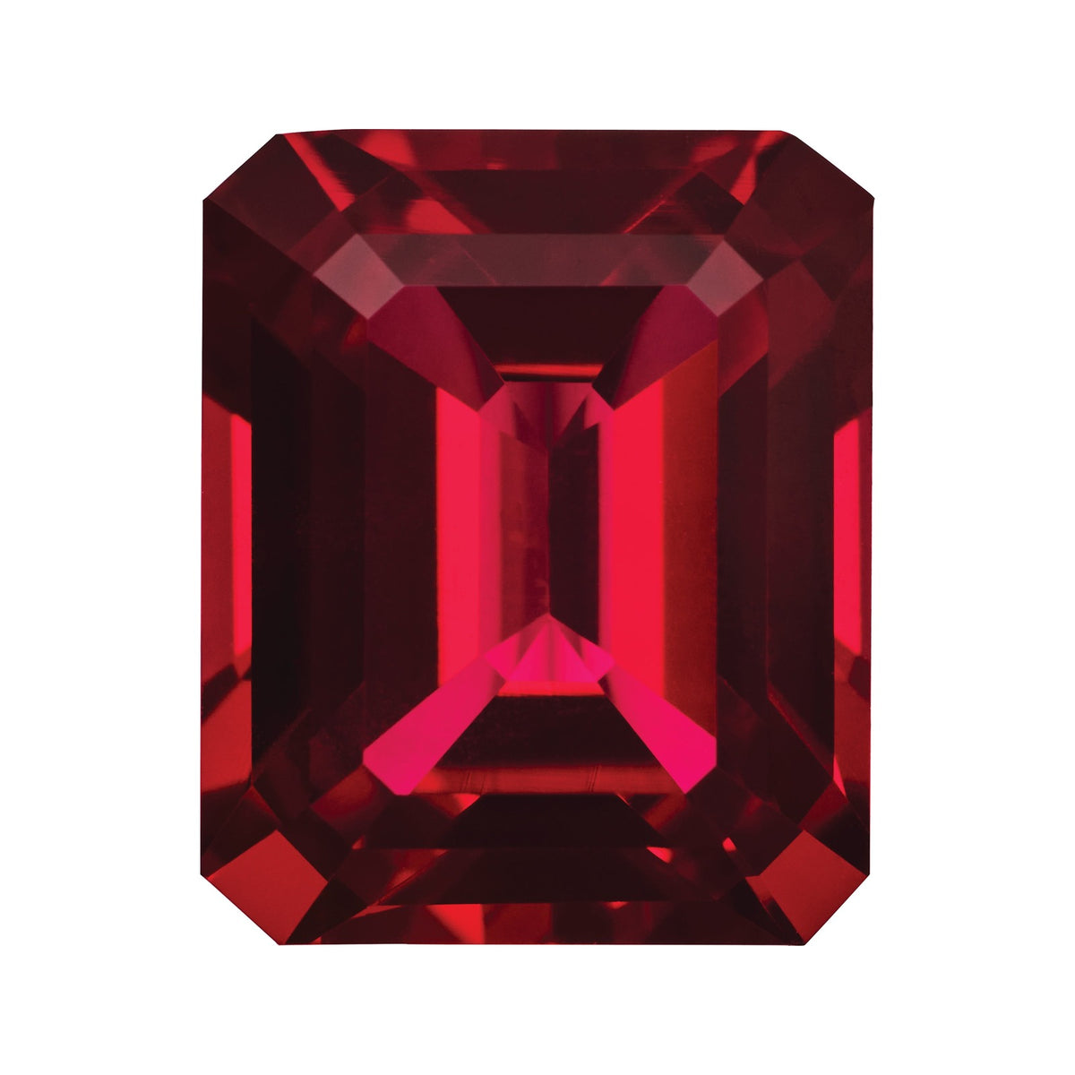 11x9 mm Lab-Grown Dark Red Ruby – Emerald Cut – Eye-Clean Quality — Sapphire Row · cut7