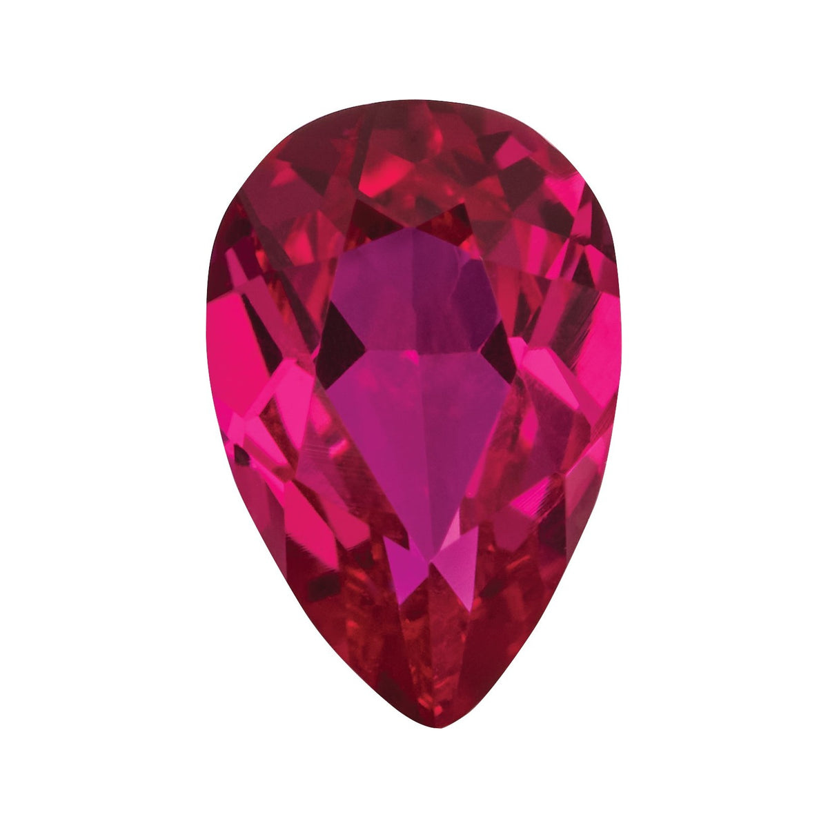 6x4 mm Lab-Grown Dark Red Ruby – Pear Cut – Eye-Clean Quality — Sapphire Row · cut7