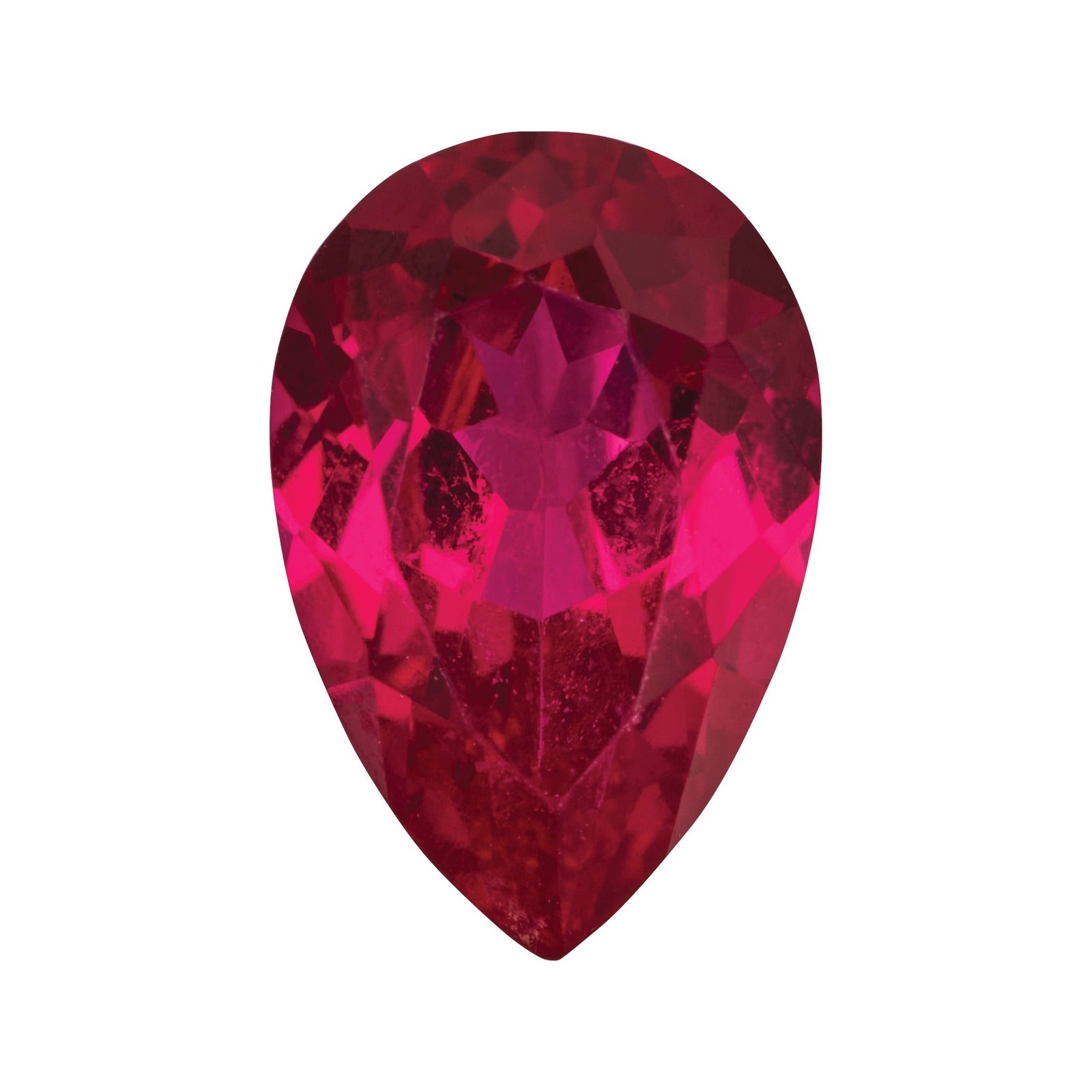 9x6 mm Lab-Grown Dark Red Ruby – Pear Cut – Eye-Clean Quality — Sapphire Row · cut7