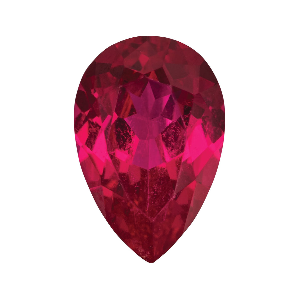 9x6 mm Lab-Grown Dark Red Ruby – Pear Cut – Eye-Clean Quality — Sapphire Row · cut7