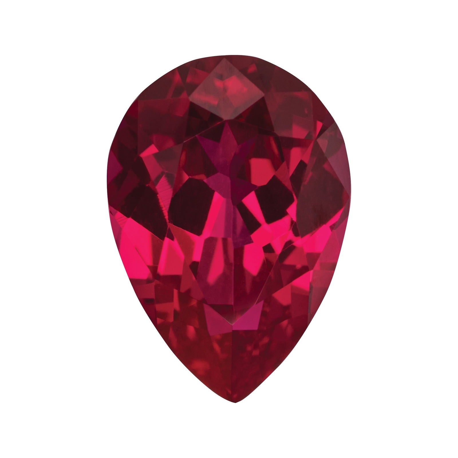 10x7 mm Lab-Grown Dark Red Ruby – Pear Cut – Eye-Clean Quality — Sapphire Row · cut7