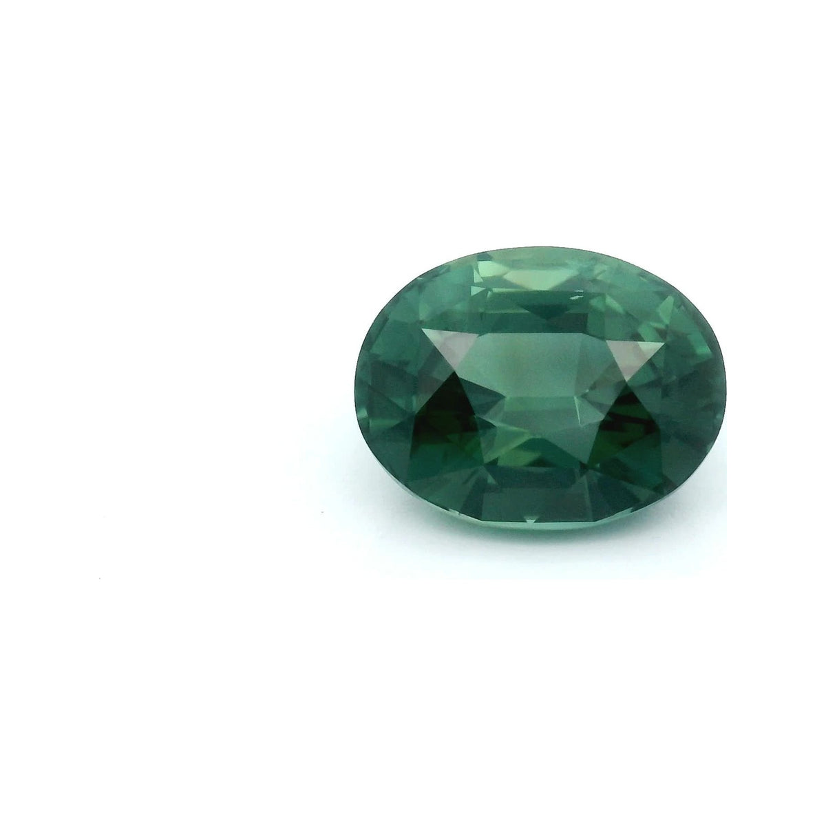 3.22 ct Natural Teal Blue Sapphire (Heated) – Oval Cut — Sapphire Row · cut7