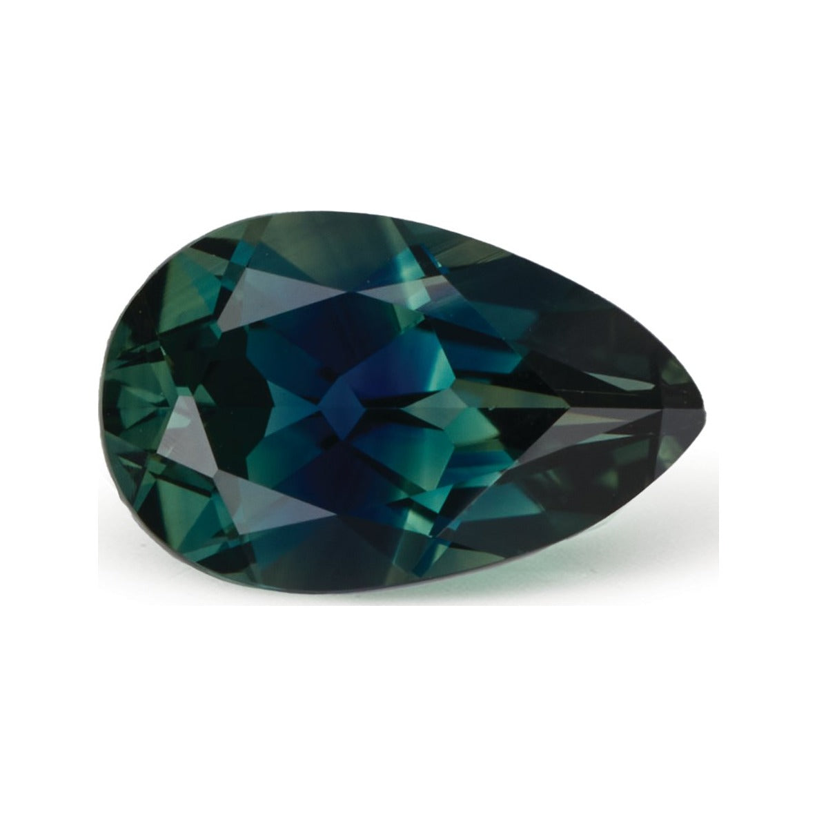1.15 ct Natural Teal Blue Sapphire (Heated) – Pear Cut — Sapphire Row · cut7