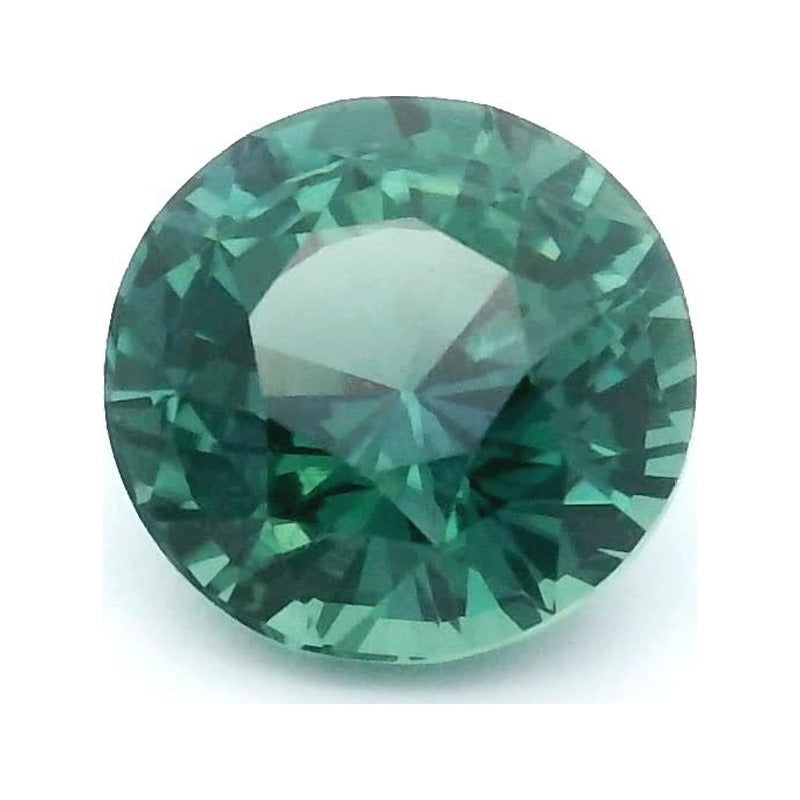 1.25 ct Natural Teal Blue Sapphire (Heated) – Round Cut — Sapphire Row · cut7