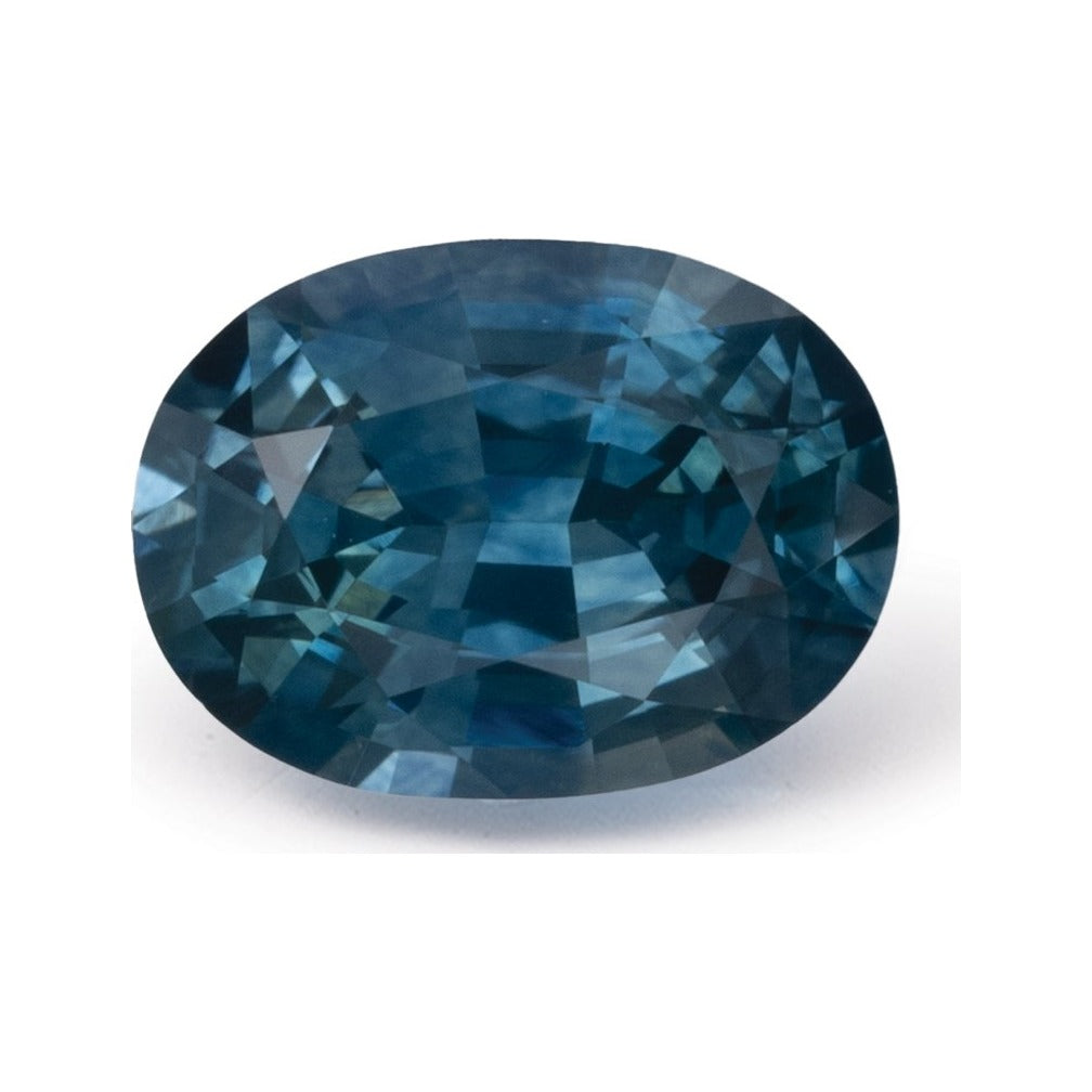 0.72 ct Natural Teal Blue Sapphire (Heated) – Oval Cut — Sapphire Row · cut7